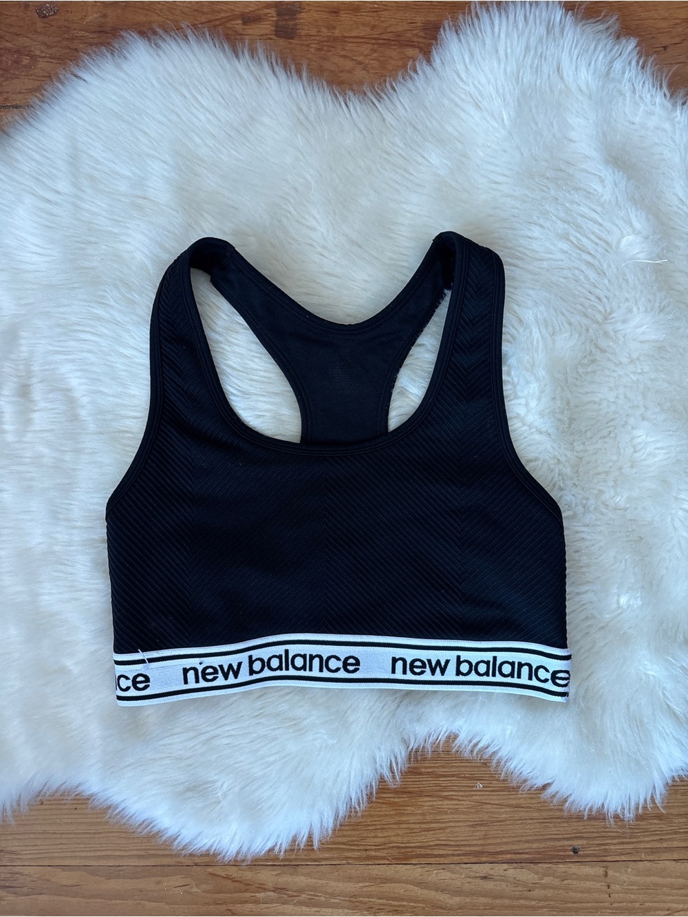 New Balance Black Racerback Sports Bra